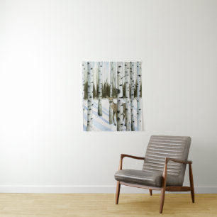 Deer in Snowfall Tapestry