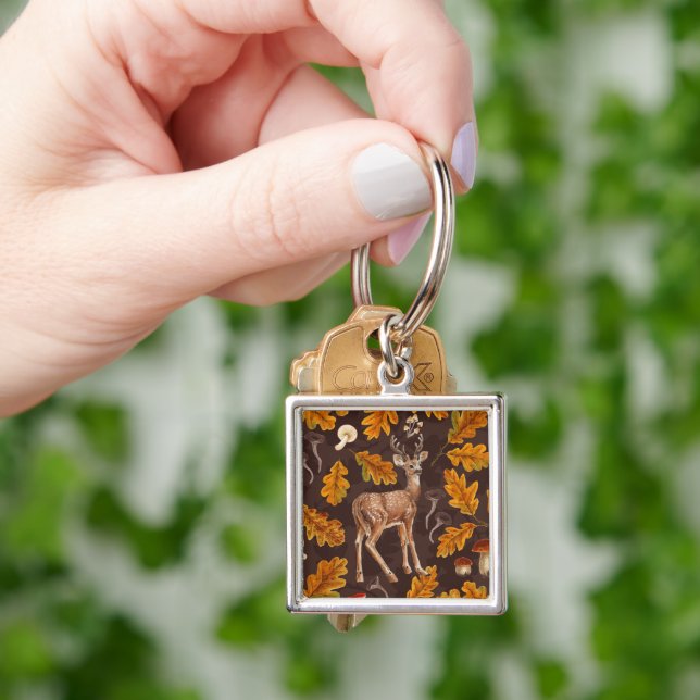 Deer in the autumnal forest 2 keychain (Hand)