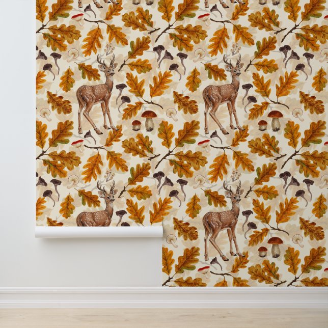 Deer in the autumnal forest wallpaper  (Application)