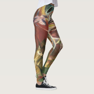 Deer in the Forest by Franz Marc, Vintage Fine Art Leggings