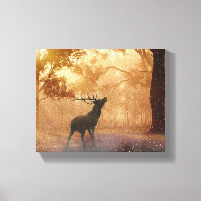Deer In The Forest Canvas Print (Front)