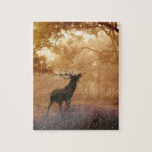 Deer In The Forest Jigsaw Puzzle
