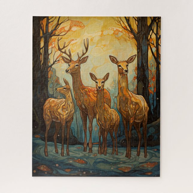 Deer in the Forest Jigsaw Puzzle (Vertical)