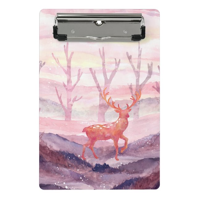 Deer in the forest mini clipboard (Front)