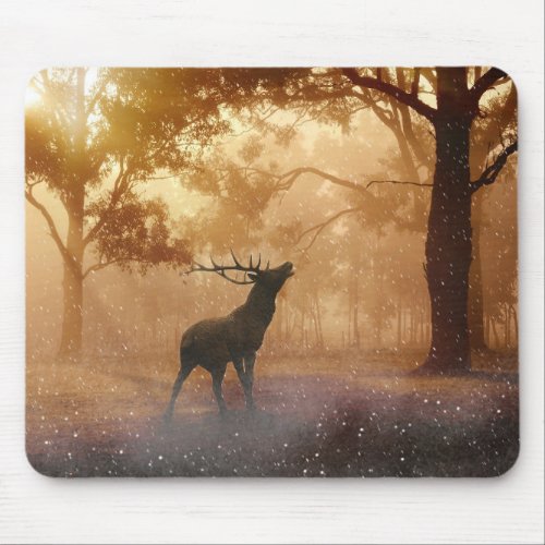 Deer In The Forest Mouse Pad
