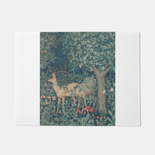 Deer in The Forest William Morris Doormat