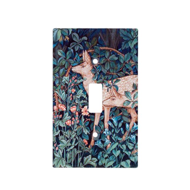 Deer in The Forest, William Morris Light Switch Cover (Front)