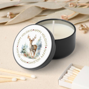 Deer In the Forrest, Holiday Vignette Mini Candle Favors
