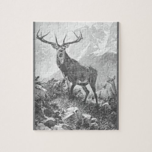 Deer in the High Mountains Jigsaw Puzzle