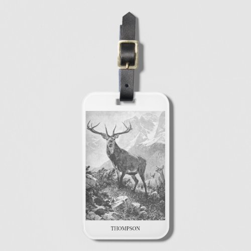 Deer in the High Mountains Luggage Tag