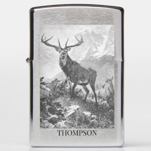 Deer in the High Mountains Zippo Lighter