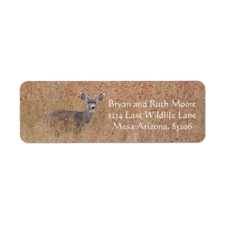 Deer in the meadow label