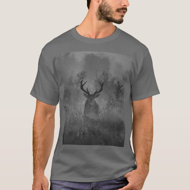 Deer In The Mist  T-Shirt (Front)