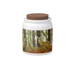 Deer in the Misty Pines Candy Jar
