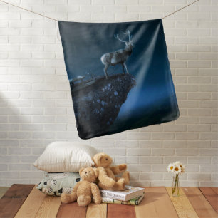 deer in the moonlight baby blanket