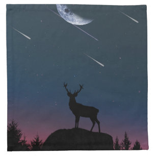 deer in the moonlight cloth napkin