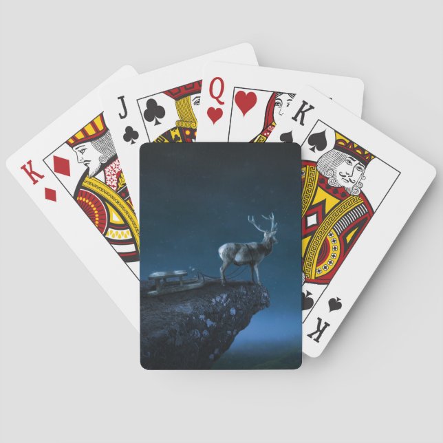 deer in the moonlight poker cards (Back)