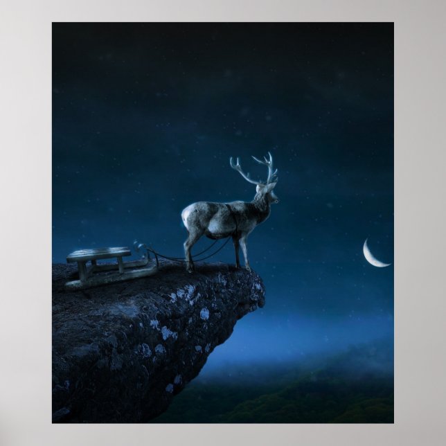 deer in the moonlight poster (Front)