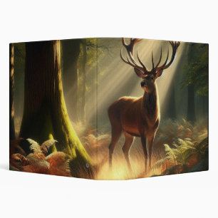 Deer in the morning forest 3 ring binder