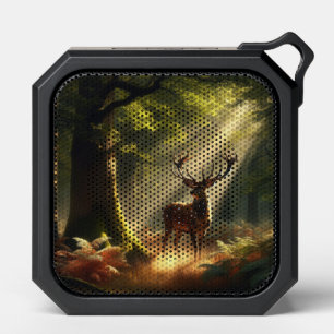 Deer in the morning forest bluetooth speaker