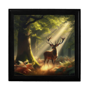Deer in the morning forest gift box