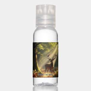 Deer in the morning forest hand sanitizer