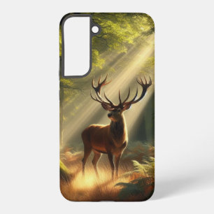 Deer in the morning forest samsung galaxy s22+ case