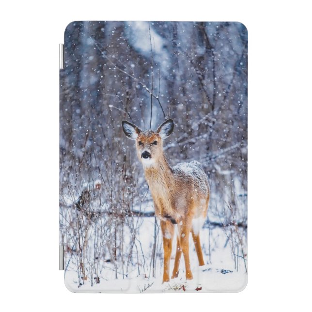 Deer in the Snow iPad Mini Cover (Front)