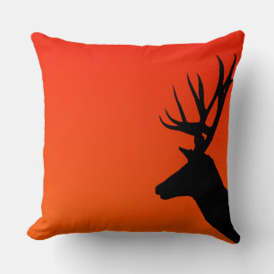 Deer in The Sunset Throw Pillow