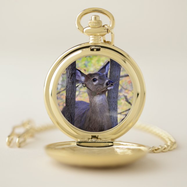 Deer In the Wood Pocket Watch (Inside)