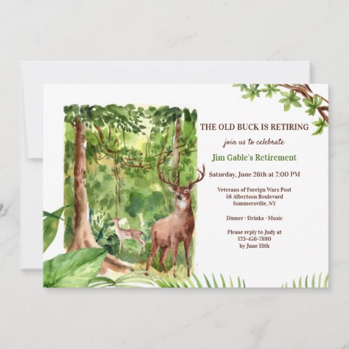 Deer in the Woods Invitation