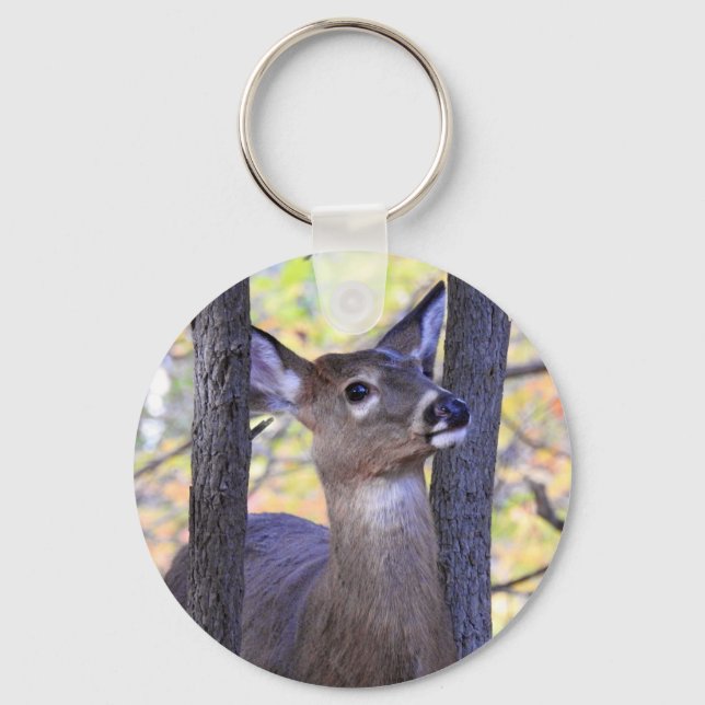 Deer in The Woods Keychain (Front)