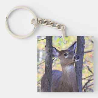Deer in The Woods Keychain