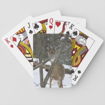 Deer In The Woods Playing Cards by StormythoughtsGifts at Zazzle