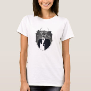 Deer in Tuxedo - Stay Classy T-Shirt