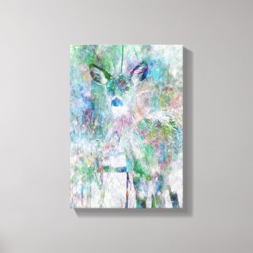 Deer In Winter Canvas Print