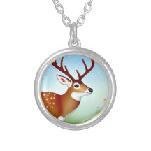 Deer in Winter Wonderland Scene