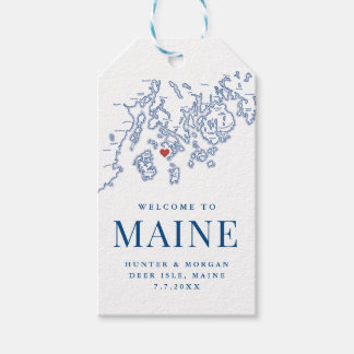 Deer Isle Welcome to Maine Wedding Favor Gift Tags