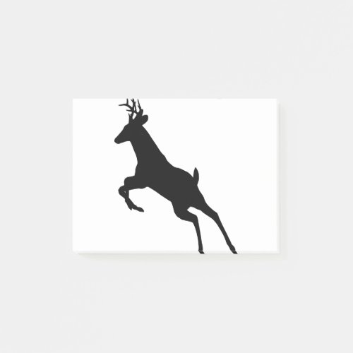 Deer Jumping Silhouette Animal Leaping Wildlife Post_it Notes