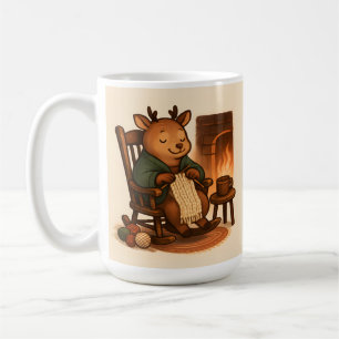 Deer Knitting Scarf Coffee Mug