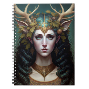 Deer Lady Fantasy Art Notebook