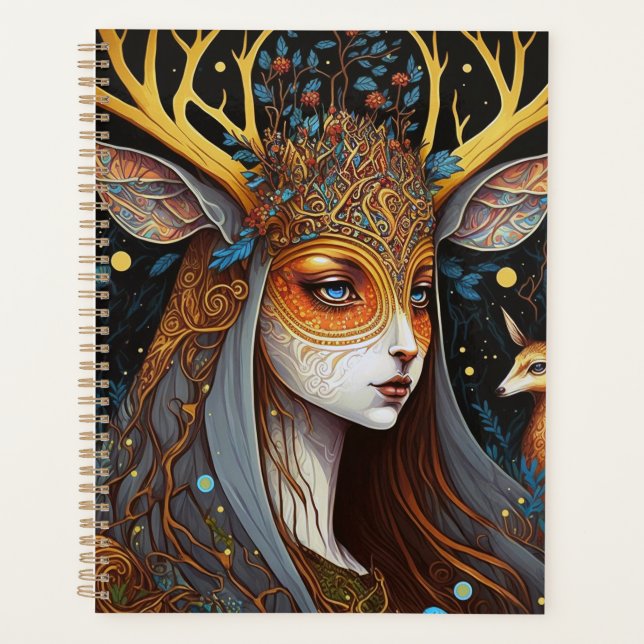 Deer Lady Fantasy Art Planner (Front)