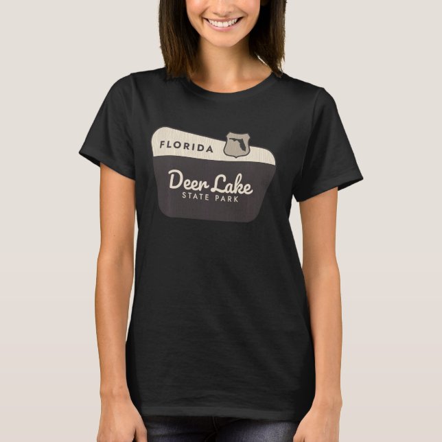 Deer Lake State Park Florida Welcome Sign Vacation T-Shirt (Front)