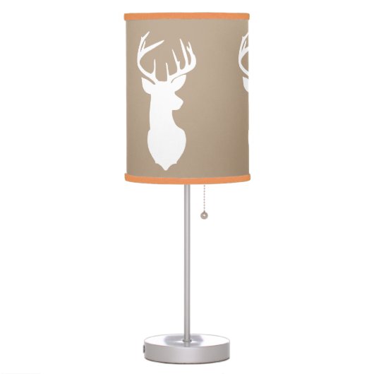 Deer Lamp Tan with Orange Trim (Left)