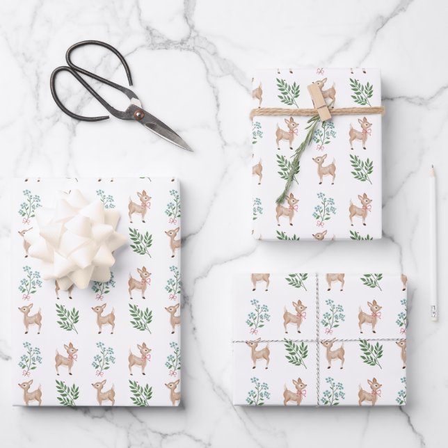 Deer Little One Wrapping Paper (Front)