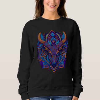 deer Mandala Style Graphic Sweatshirt