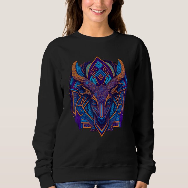 deer Mandala Style Graphic Sweatshirt (Front)