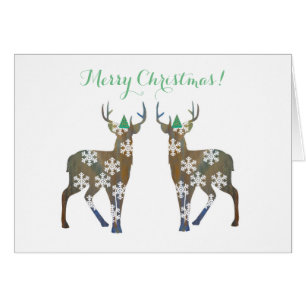 Deer Merry Christmas Postcard