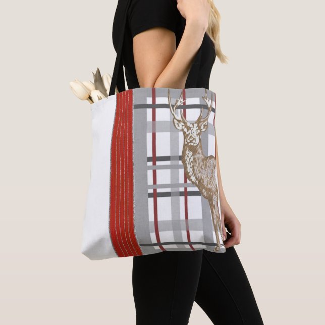 Deer Merry Christmas Women's Tote Bags (Close Up)