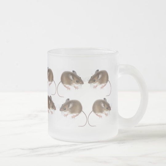 Deer Mice Frosted Glass Mug